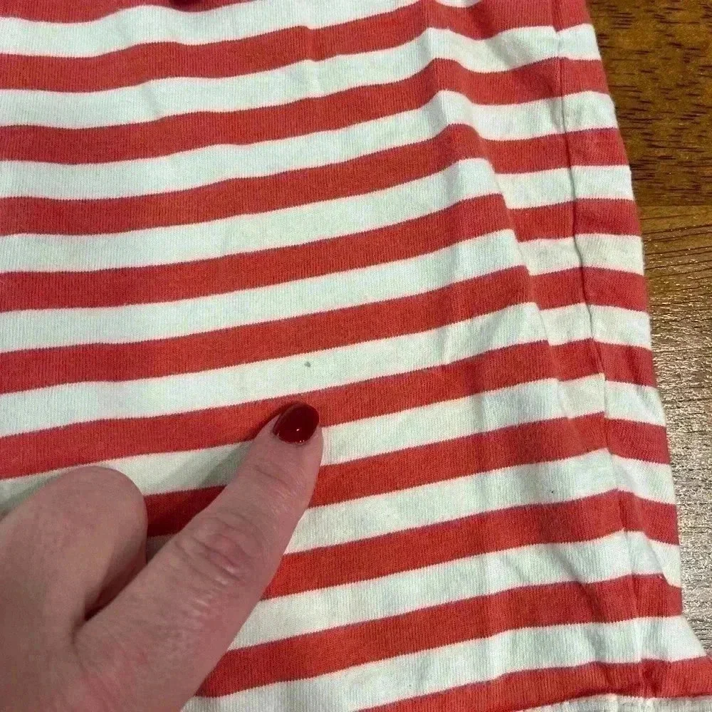 Mini Boden baby Boden dark orange striped shorts size 3